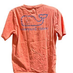 Vineyard Vines boys tshirt, salmon with blue whale, sz L(16)